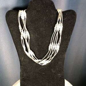 vintage Faux￼ pearl necklace beaded 18 inches long